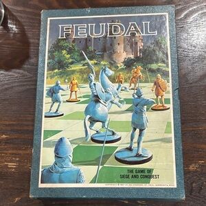 Feudal Strategy Board Game - Blue & Gold Pieces